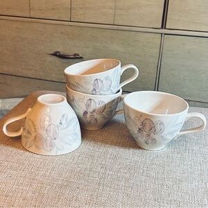 Red Wing Pottery Mid Century Coffee or Tea, the Vintage Pattern, Set of 4